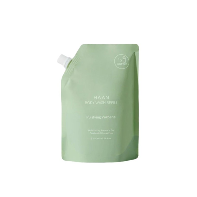 Confezione di Haan Detergente Corpo Purifying Verbena Formato Ricarica 450ml