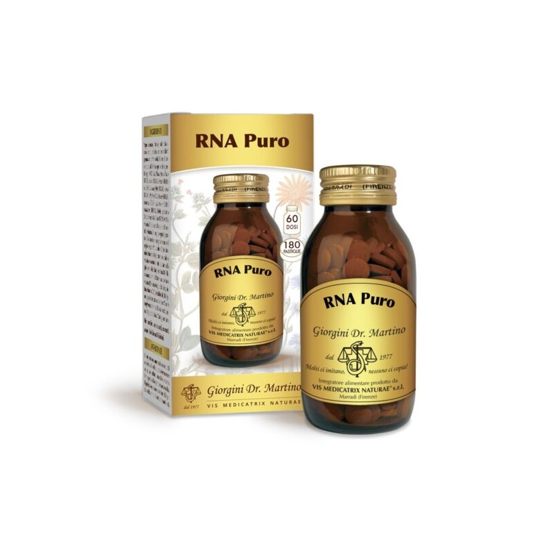 confezione di Dr. Giorgini RNA Puro per Benessere Cellulare 180 Pastiglie