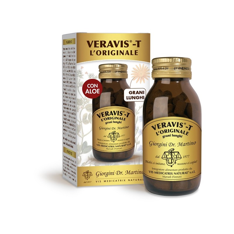 confezione di Dr. Giorgini Veravis-T L'Originale Integratore Regolarità Intestinale 150 Grani