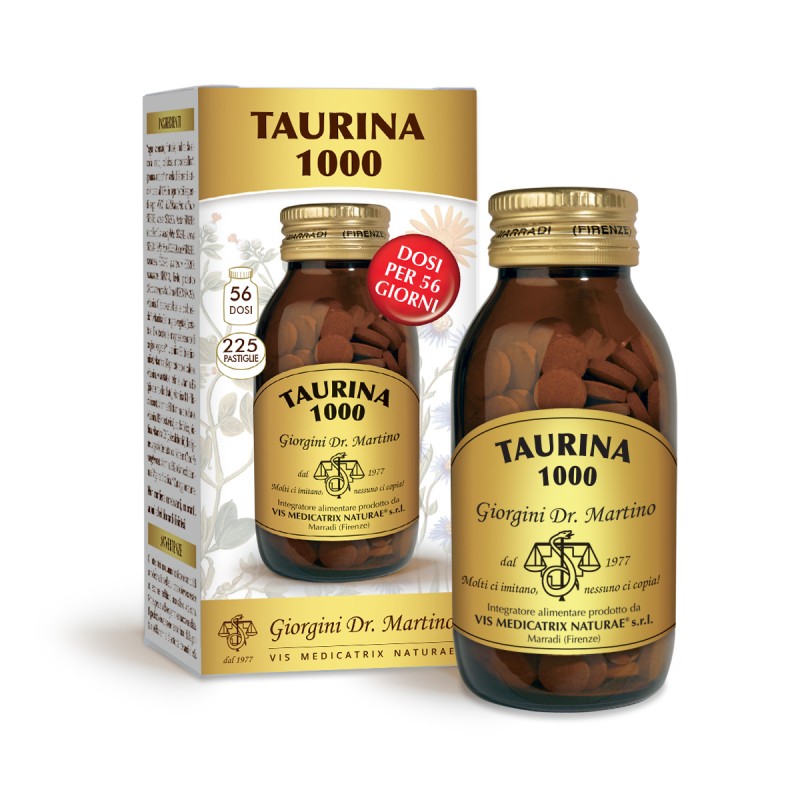 flacone di Dr. Giorgini Taurina 1.000 Integratore Antiossidante 225 Pastiglie flacone di Dr. Giorgini Taurina 1.000 Integratore Antiossidante 225 Pastiglie