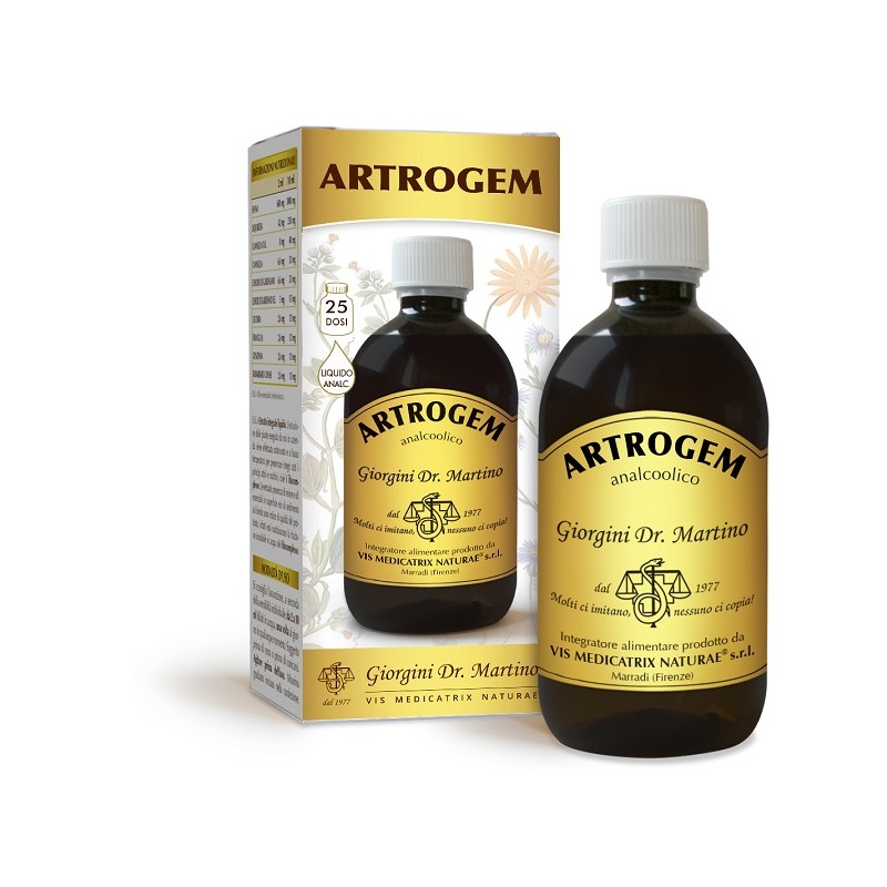 confezione di Dr. Giorgini Artrogem Integratore Energizzante per Sistema Immunitario 500 ml