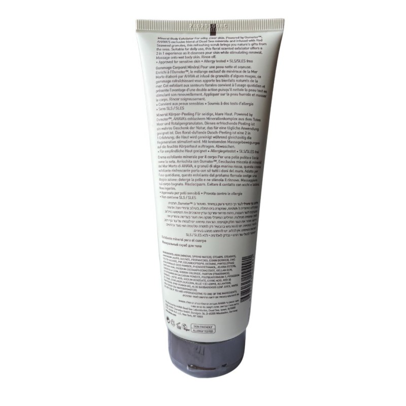 Ingredienti di Ahava Mineral Body Exfoliator Scrub Corpo Minerale 200 ml Ingredienti di Ahava Mineral Body Exfoliator Scrub Corpo Minerale 200 ml