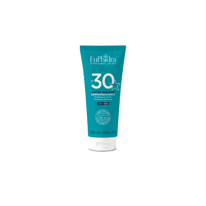 Confezione di Euphidra Kaleido Latte Solare Bambini Protezione 30 Flacone 200ml Confezione di Euphidra Kaleido Latte Solare Bambini Protezione 30 Flacone 200ml
