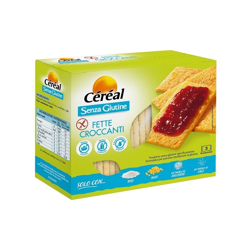 Céréal Fette Croccanti senza Glutine 3 Monoporzioni da 125 g Céréal Fette Croccanti senza Glutine 3 Monoporzioni da 125 g