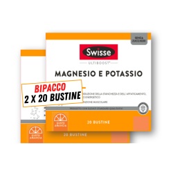 2 confezioni di Swisse Magnesio e Potassio Integratore Energizzante da 20 Bustine 2 confezioni di Swisse Magnesio e Potassio Integratore Energizzante da 20 Bustine