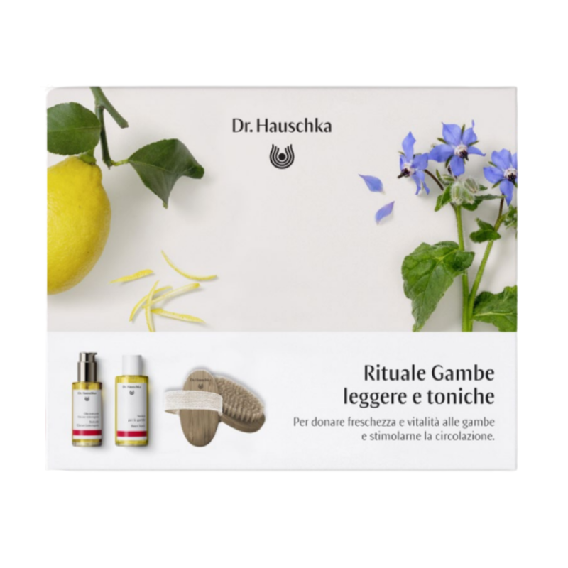 Dr Hauschka Rituale Gambe Leggere Tonico 100 ml + Olio 75 ml + Spazzola