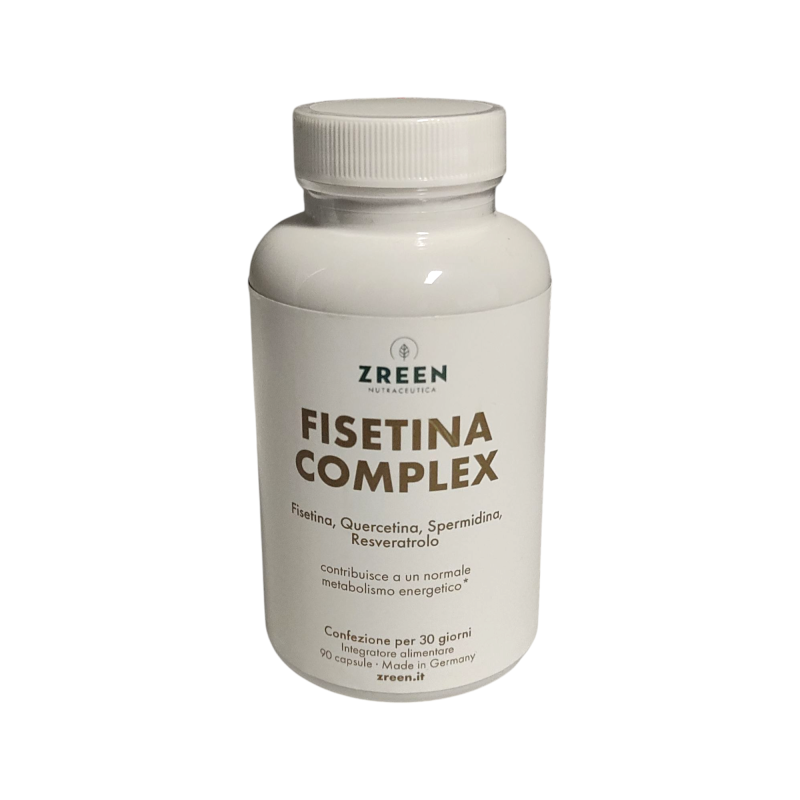 Confezione di Zreen Natugena Fisetina Complex Integratore Antiossidante 90 Capsule