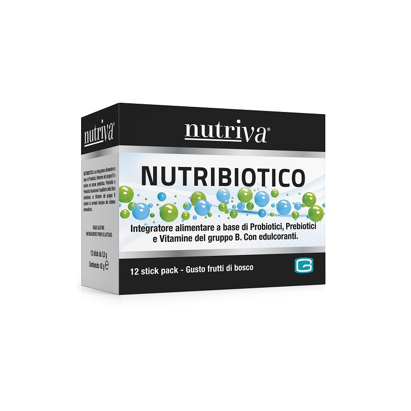 Nutriva Nutribiotico Integratore Intestinale e Immunitario 12 Stick Nutriva Nutribiotico Integratore Intestinale e Immunitario 12 Stick