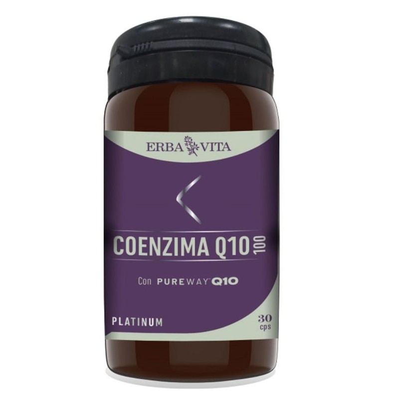 confezione di Erba Vita Platinum Coenzima Q10 Integratore antiossidante 30 Capsule confezione di Erba Vita Platinum Coenzima Q10 Integratore antiossidante 30 Capsule