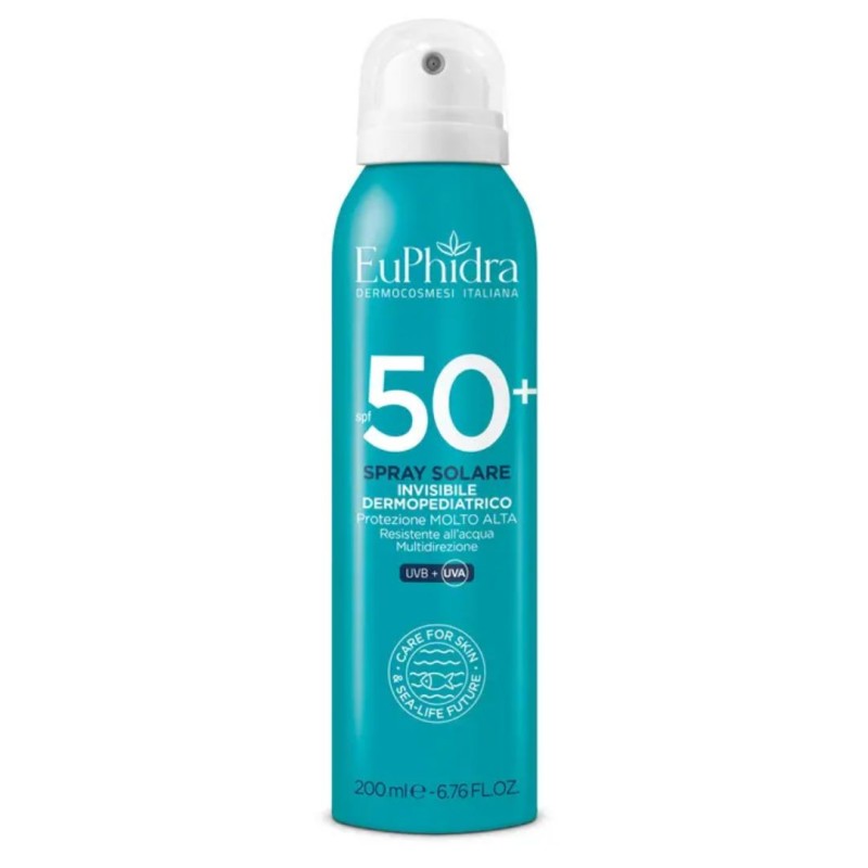 Flacone di Euphidra Spray Solare Bambini Dermopediatrico SPF 50 + 200 ml Flacone di Euphidra Spray Solare Bambini Dermopediatrico SPF 50 + 200 ml