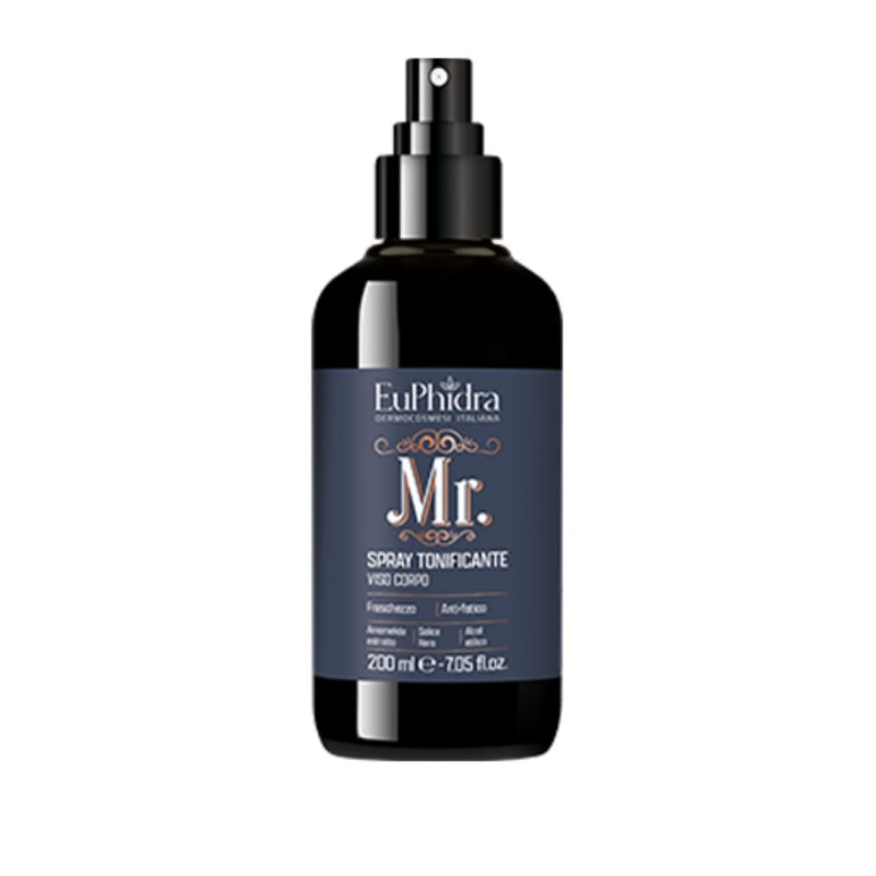 Flacone di Euphidra Mister Acqua Tonificante Uomo Viso e Corpo 200 ml Flacone di Euphidra Mister Acqua Tonificante Uomo Viso e Corpo 200 ml