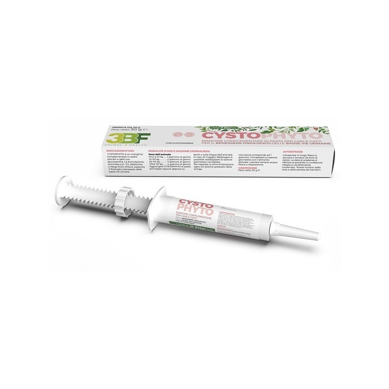 confezione di Cystophyto Integratore Cani e Gatti per Vie Urinarie Siringa Multidose 30 g confezione di Cystophyto Integratore Cani e Gatti per Vie Urinarie Siringa Multidose 30 g
