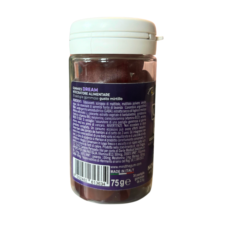 Mind The Gum Dream Integratore per il Sonno 30 Pastiglie Gommose Mind The Gum Dream Integratore per il Sonno 30 Pastiglie Gommose