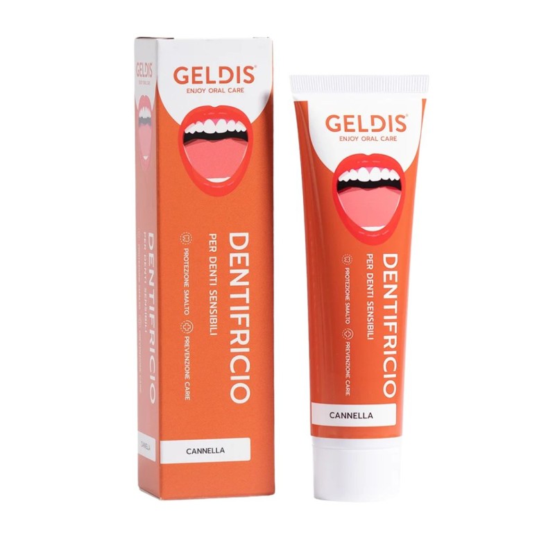 Formato di Geldis Dentifricio per Denti Sensibili Aroma Cannella 100ml Formato di Geldis Dentifricio per Denti Sensibili Aroma Cannella 100ml