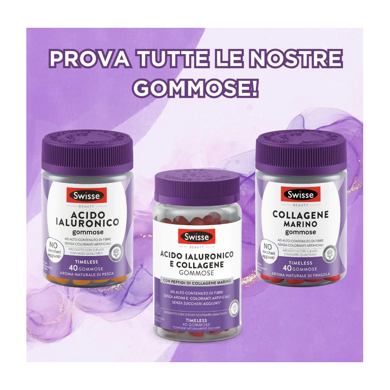 Swisse Acido Ialuronico e Collagene Integratore Antietà 40 Gommose Swisse Acido Ialuronico e Collagene Integratore Antietà 40 Gommose