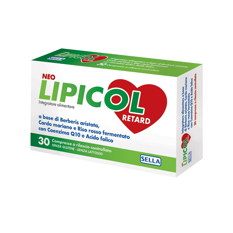 Neo Lipicol Retard Integratore Colesterolo Naturale 30 Compresse