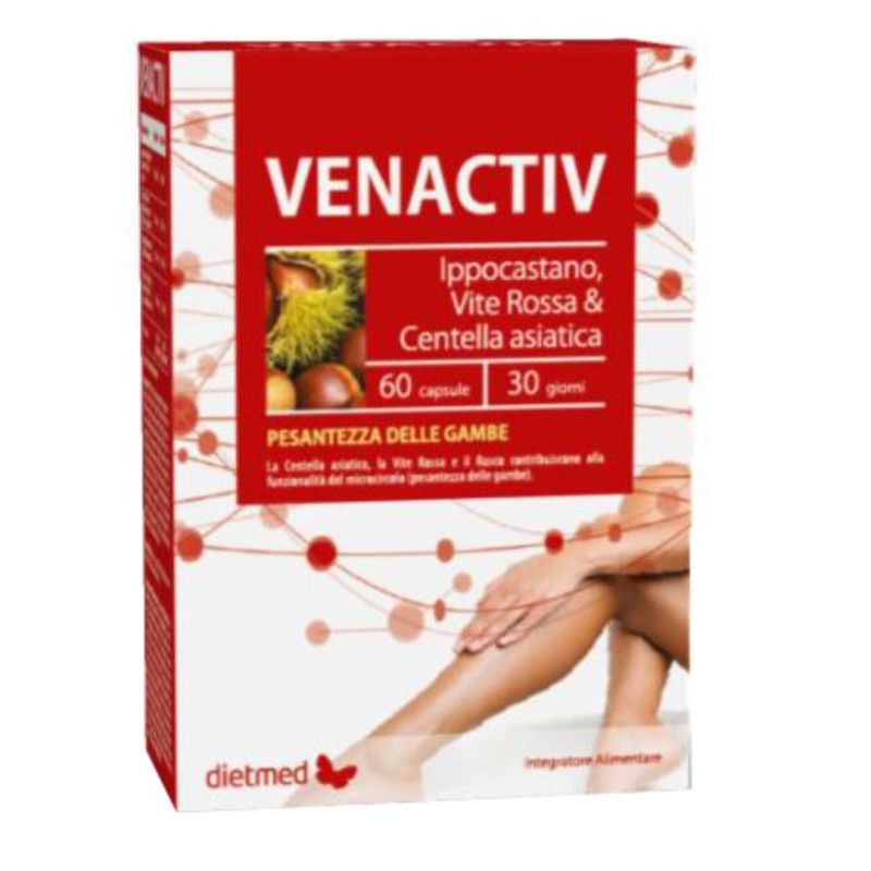Formato di Dietmed Venactive Integratore Alimentare per la Circolazione 60 Capsule Formato di Dietmed Venactive Integratore Alimentare per la Circolazione 60 Capsule