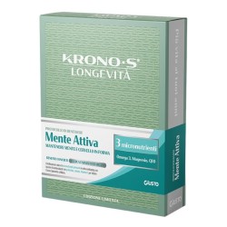 Confezione di Kronos Cofanetto Mente Attiva Integratore Alimentare 50 Compresse + 10 Bustine Confezione di Kronos Cofanetto Mente Attiva Integratore Alimentare 50 Compresse + 10 Bustine