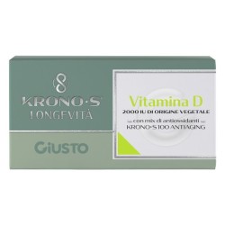 Confezione di Kronos Vitamina D Vegetale 30 Integratore Alimentare Antiaging 30 Compresse Confezione di Kronos Vitamina D Vegetale 30 Integratore Alimentare Antiaging 30 Compresse