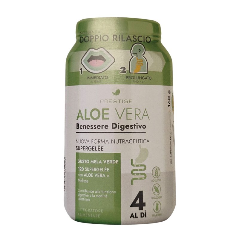 Confezione di Supergelèe Aloe Vera Integratore Alimentare 120 Supergelatine Confezione di Supergelèe Aloe Vera Integratore Alimentare 120 Supergelatine