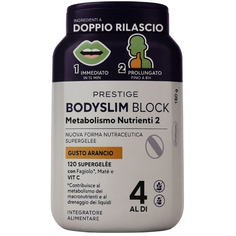 Confezione di Supergelèe Bodyslin Block Integratore Alimentare per il Metabolismo 120 Supergelatine