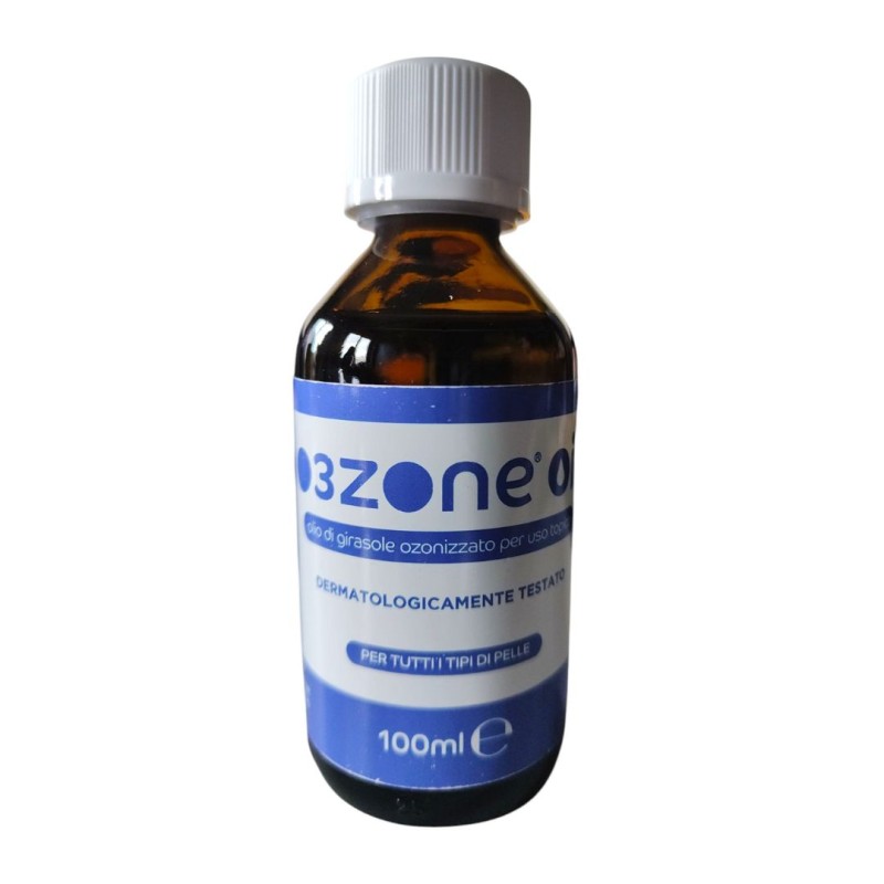 Boccetta di O3Zone Oil Olio Ozonizzato per la Pelle Spray Oleoso 100ml Boccetta di O3Zone Oil Olio Ozonizzato per la Pelle Spray Oleoso 100ml