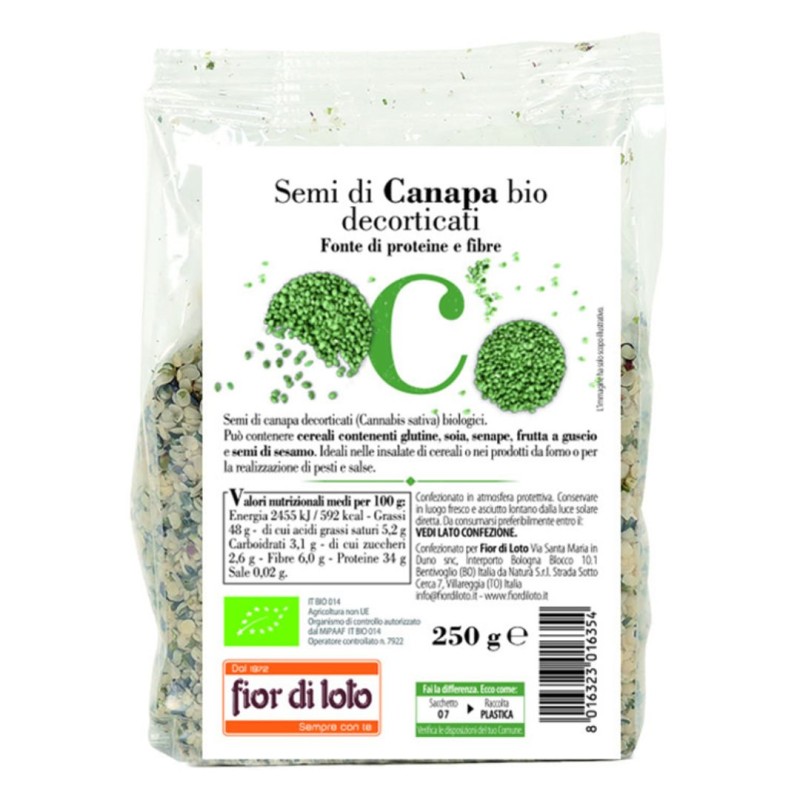 Confezione di Probios Semi di Canapa Bio Decorticati 250 g Confezione di Probios Semi di Canapa Bio Decorticati 250 g