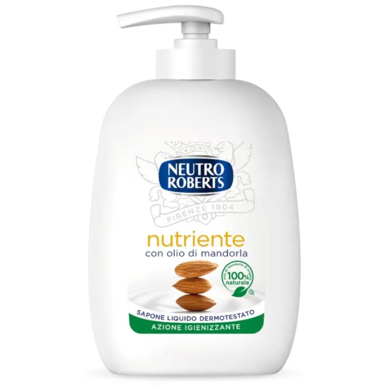 Confezione di Neutro Roberts Sapone Liquido Nutriente con Olio di Mandorla 200 ml Confezione di Neutro Roberts Sapone Liquido Nutriente con Olio di Mandorla 200 ml