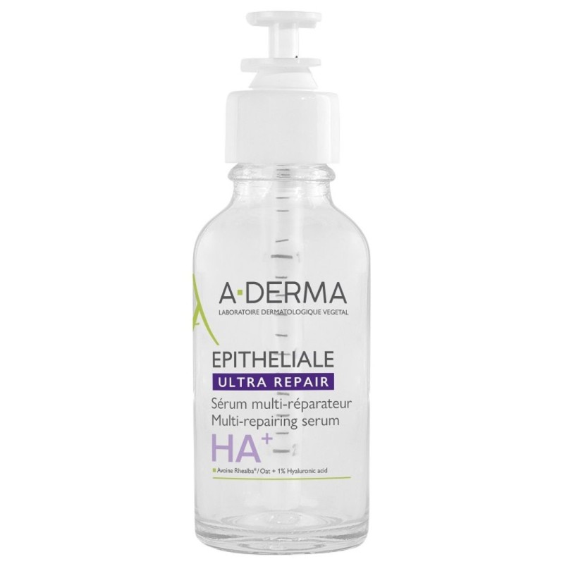 Confezione di A-Derma Epitheliale Siero Ha+ Viso Multi Ristrutturante 30 ml