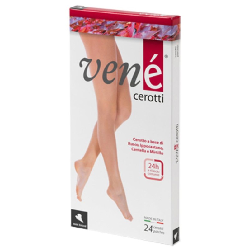 Confezione di Vené Cerotti Emollienti e Lenitivi per le Gambe 24 Cerotti Confezione di Vené Cerotti Emollienti e Lenitivi per le Gambe 24 Cerotti