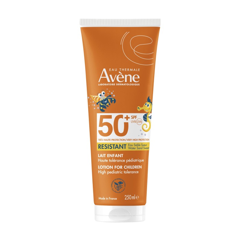 confezione di Avene Latte Solare Protezione Alta SPF 50+ per Bambini 250ml confezione di Avene Latte Solare Protezione Alta SPF 50+ per Bambini 250ml