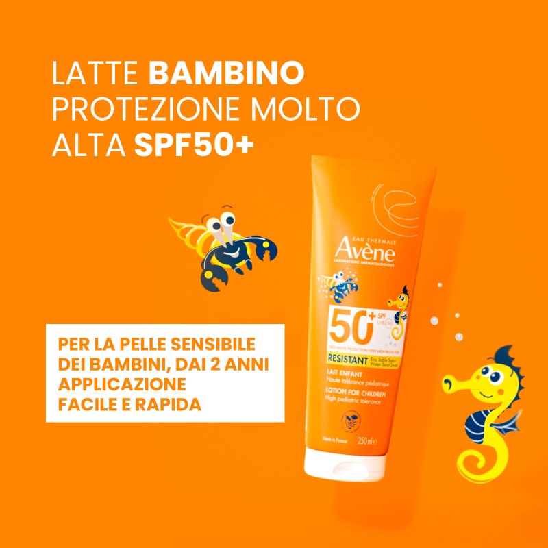 Avene Latte Solare Protezione Alta SPF 50+ per Bambini 250ml Avene Latte Solare Protezione Alta SPF 50+ per Bambini 250ml