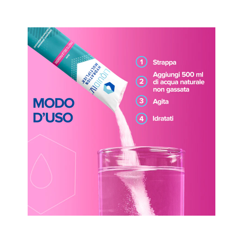 Liquid IV Hydration Multiplier Integratore Idratante con Vitamine 10 Stick Passion Fruit Liquid IV Hydration Multiplier Integratore Idratante con Vitamine 10 Stick Passion Fruit