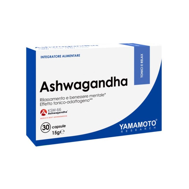 confezione di Yamamoto Ashwagandha Integratore per Stanchezza Mentale 30 Capsule
