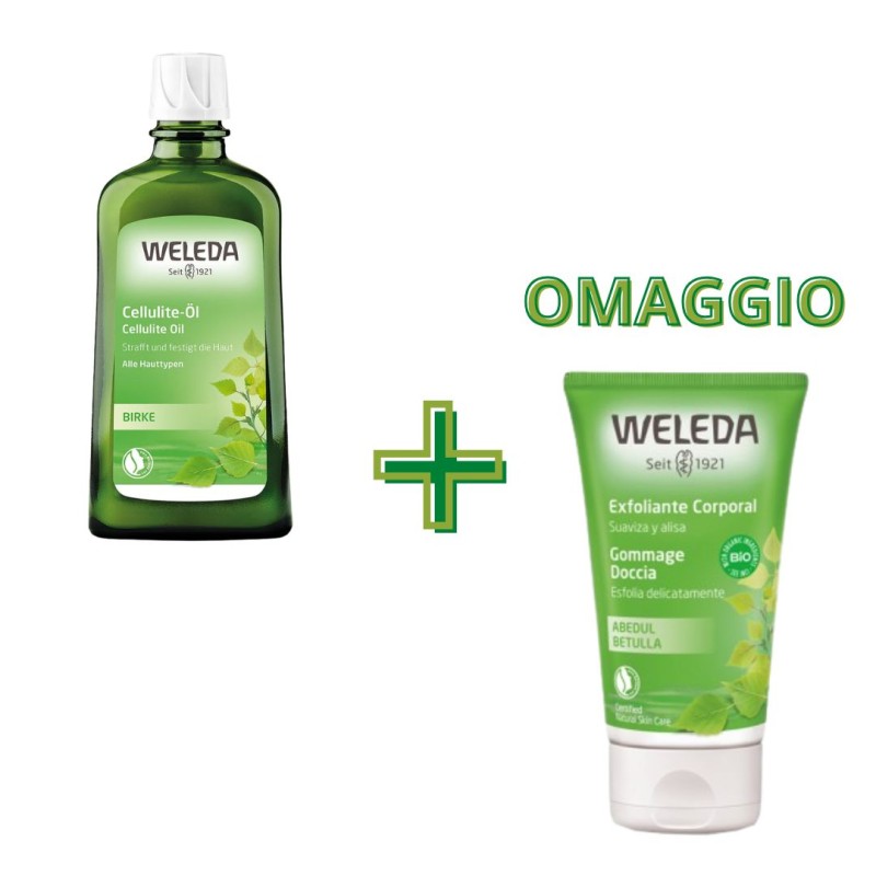 Confezione di Weleda Special Pack Olio di Betulla 100 ml + Gommage 150 ml Omaggio Confezione di Weleda Special Pack Olio di Betulla 100 ml + Gommage 150 ml Omaggio