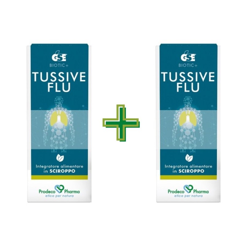 formato Gse Tussive Flu Integratore Alimentare in Sciroroppo per il Sistema Respiratorio 1 + 1 120 ml formato Gse Tussive Flu Integratore Alimentare in Sciroroppo per il Sistema Respiratorio 1 + 1 120 ml