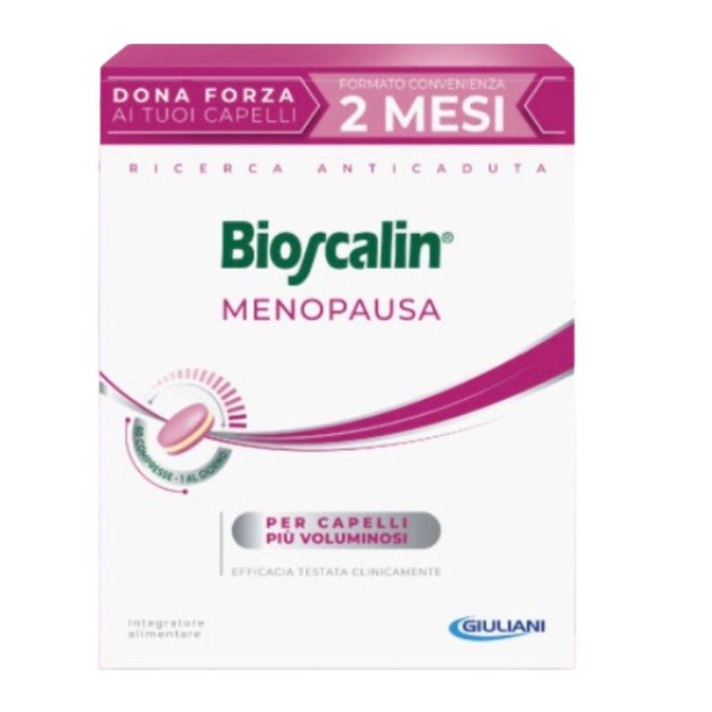 confezione Bioscalin Menopausa Donna Integratore Capelli Voluminosi 60 Compresse