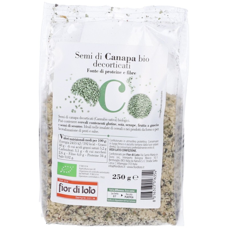 Vista del prodotto SEMI CANAPA DECORTIC BIO 250G Vista del prodotto SEMI CANAPA DECORTIC BIO 250G