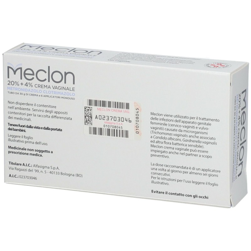 Immagine reale di Meclon Crema Vaginale 30 gr 20 %+ 4 % + Applicatore