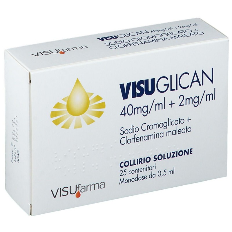 Foto ravvicinata di Visuglican Collirio 25 Dosi 4% + 0,2% per Congiuntiviti di Varia Natura