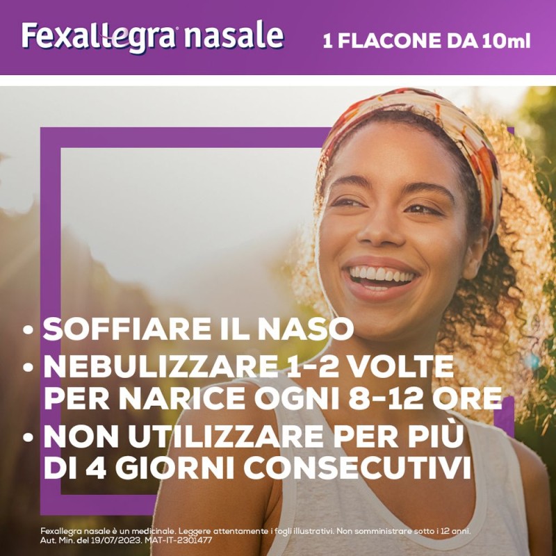 Confezione sigillata di Fexallegra Nasale Spray Antiallergico per Liberare Naso Chiuso 10 ml