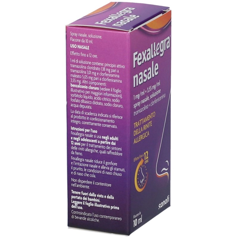 Packaging del prodotto Fexallegra Nasale Spray Antiallergico per Liberare Naso Chiuso 10 ml