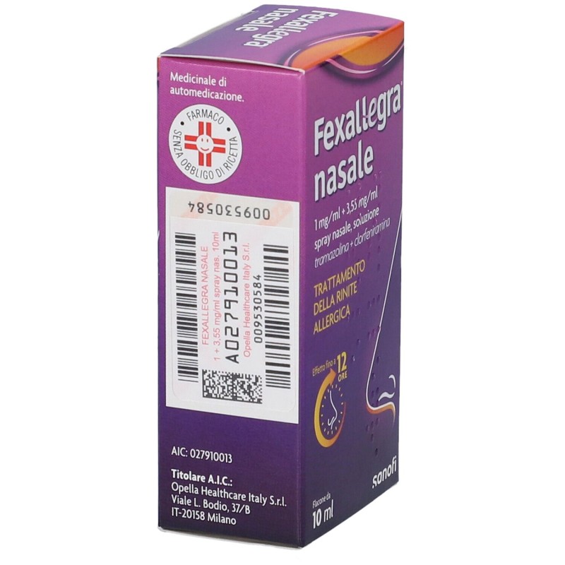 Scatola originale del prodotto Fexallegra Nasale Spray Antiallergico per Liberare Naso Chiuso 10 ml