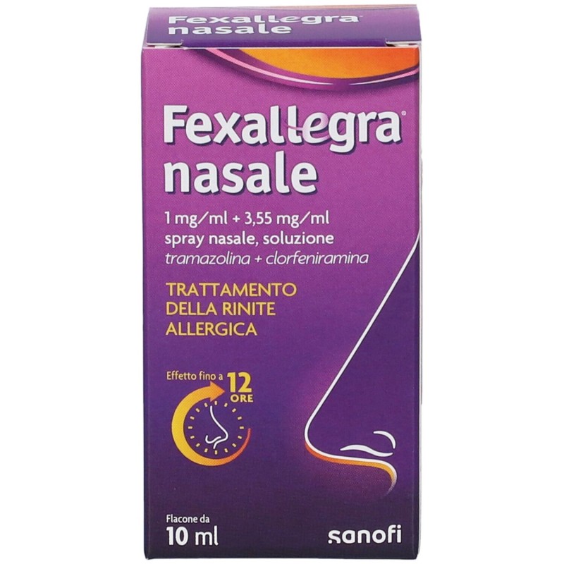 Packaging integro del prodotto Fexallegra Nasale Spray Antiallergico per Liberare Naso Chiuso 10 ml