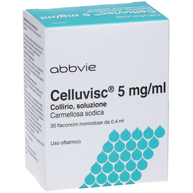Packaging integro del prodotto Celluvisc Collirio Monodose Idratante e Lubrificante 30 Flaconcini 0,4 ml 5 mg/ml