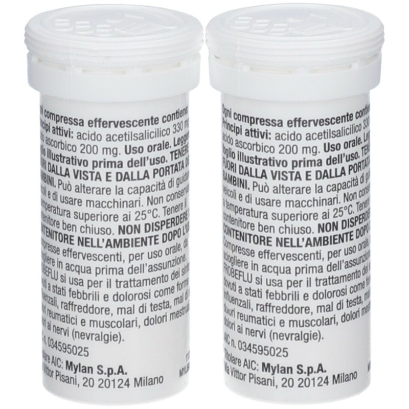Packaging del prodotto Frobeflu Acido Acetilsalicilico e Vitamina C 20 Compresse Effervescenti Equivalente Aspirina C Packaging del prodotto Frobeflu Acido Acetilsalicilico e Vitamina C 20 Compresse Effervescenti Equivalente Aspirina C