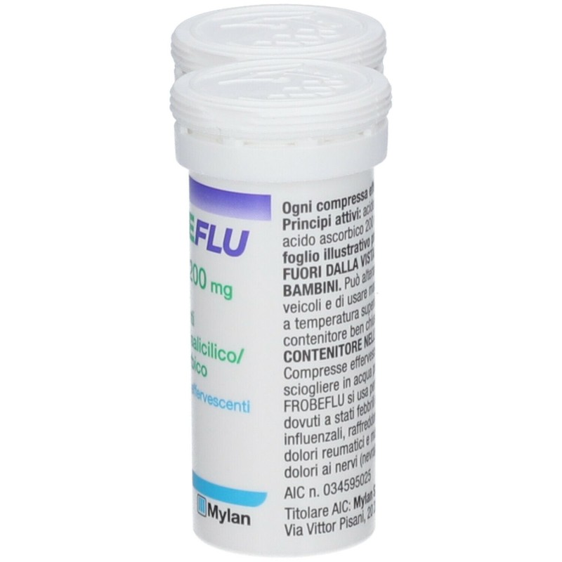 Visualizzazione chiara di Frobeflu Acido Acetilsalicilico e Vitamina C 20 Compresse Effervescenti Equivalente Aspirina C Visualizzazione chiara di Frobeflu Acido Acetilsalicilico e Vitamina C 20 Compresse Effervescenti Equivalente Aspirina C