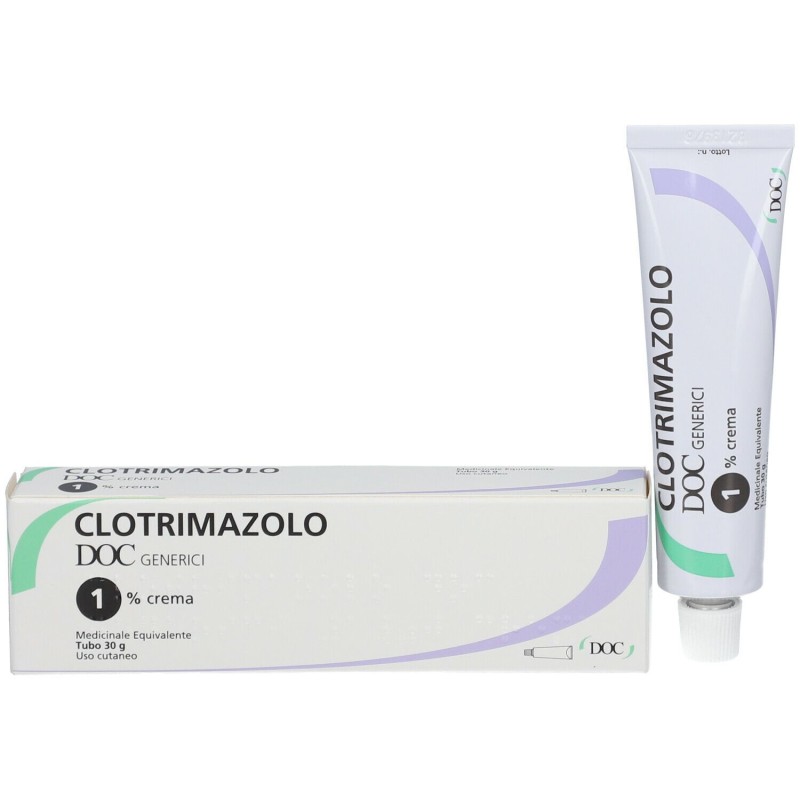 Packaging integro del prodotto Clotrimazolo Doc Crema Antimicotica per Funghi 30 grammi 1%