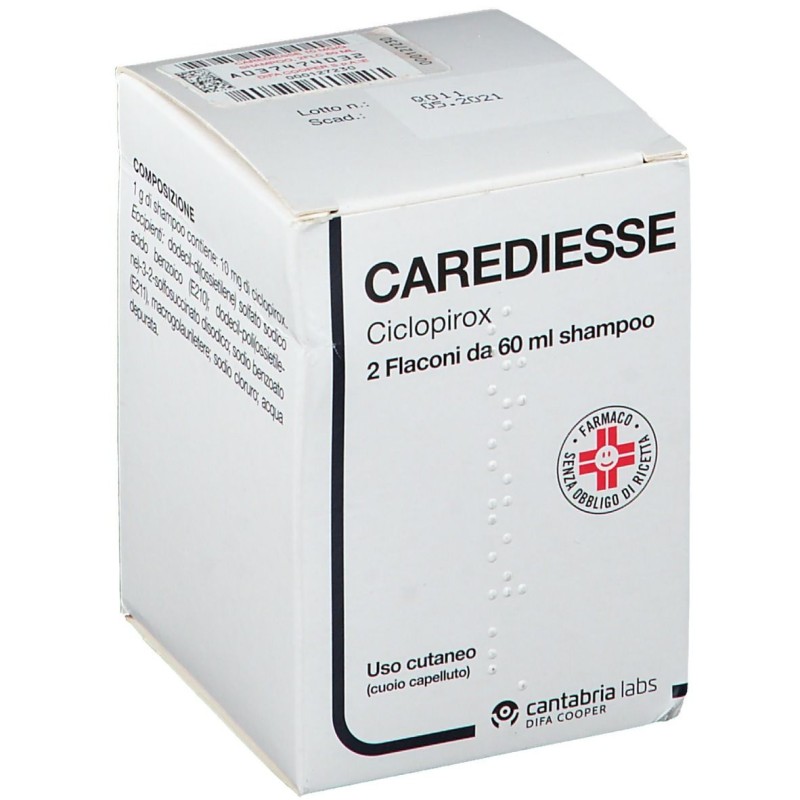 Confezione sigillata di Carediesse Shampoo Per Dermatite Seborroica 2 Flaconi 60ml