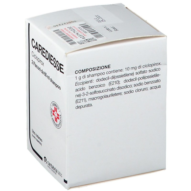 Scatola integra del prodotto Carediesse Shampoo Per Dermatite Seborroica 2 Flaconi 60ml